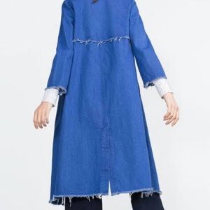 Zara Trafaluc long denim jacket!